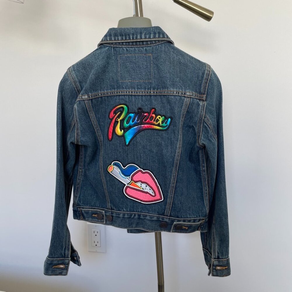 NWT Marc Jacobs Cropped Jean Jacket w/ Patch detailing - XS